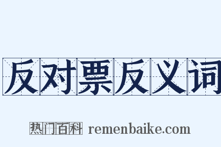 反对票反义词是什么意思的图片